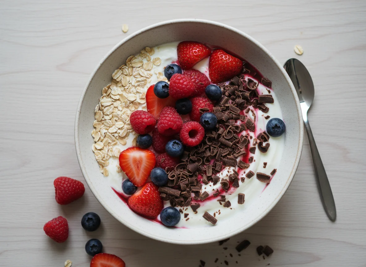 Berry and Chocolate Yoghurt Bowl photo