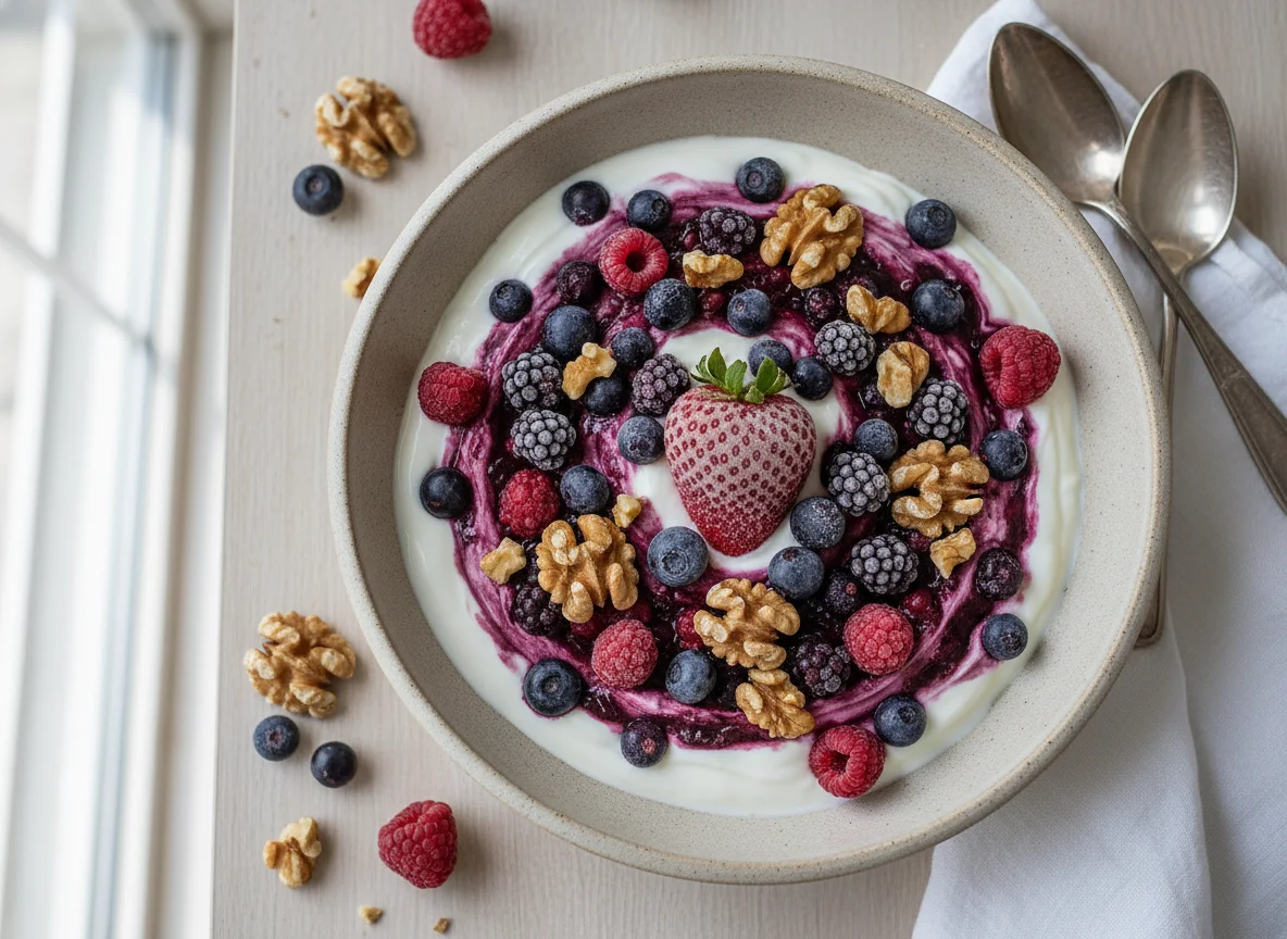 Berry and Walnut Yogurt Bowl photo