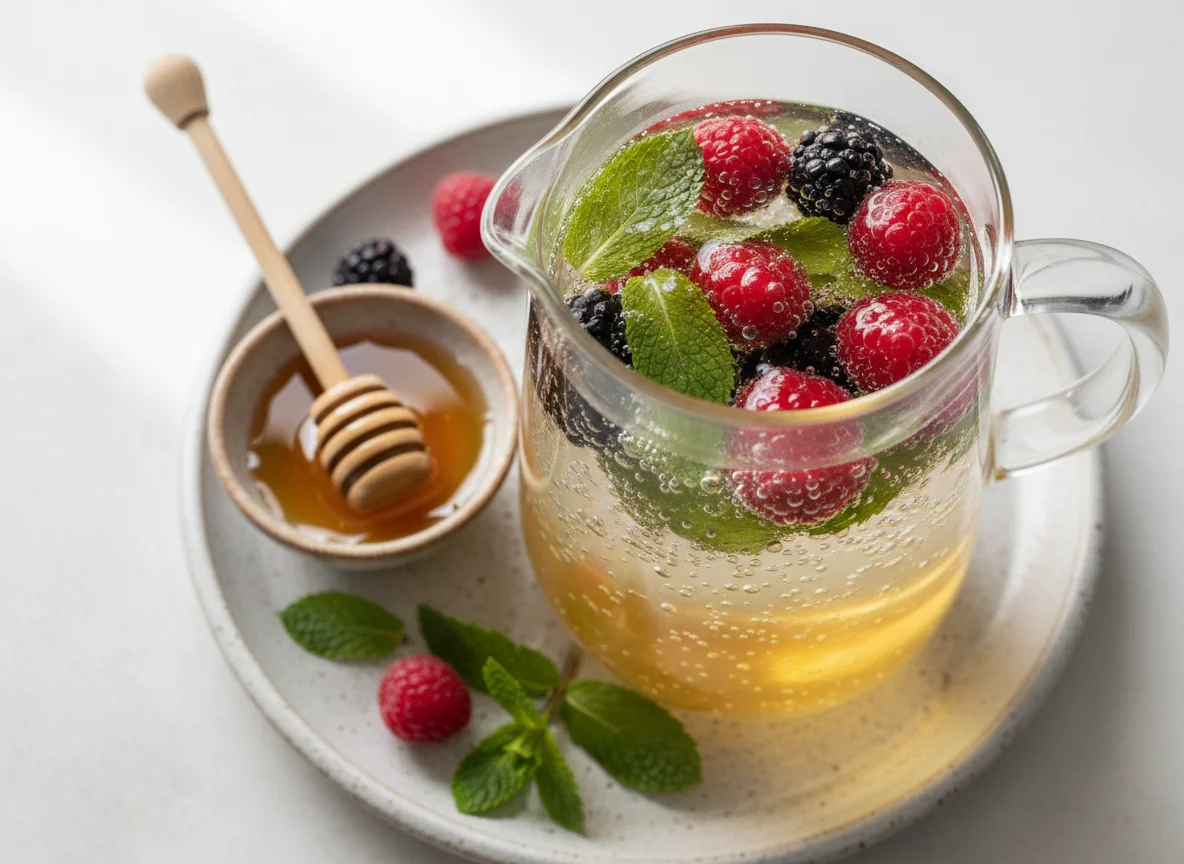 Berry Mint Infused Water with Honey photo