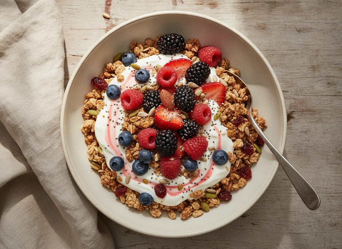 Berry Muesli with Yogurt photo