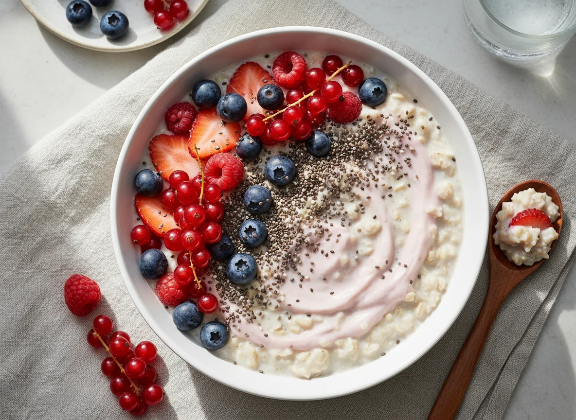 Berry Overnight Oats with Chia Seeds photo
