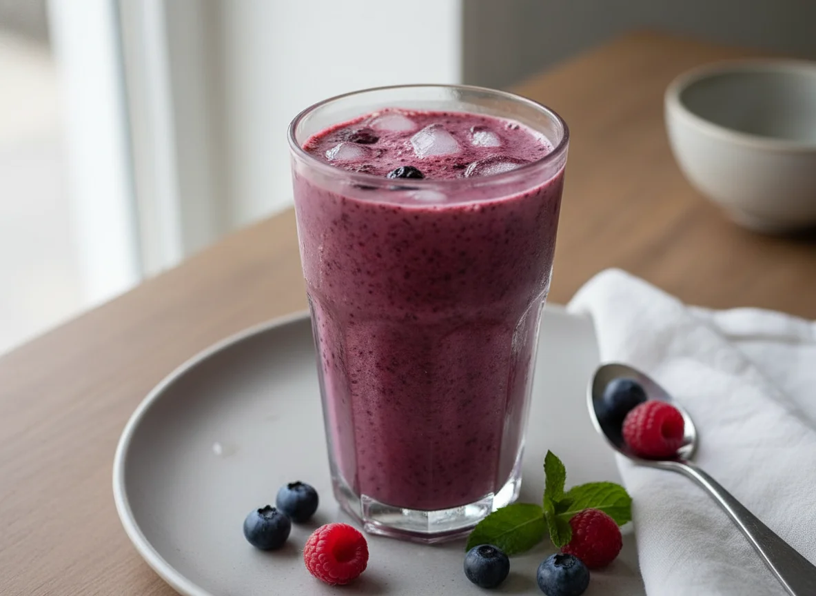 Berry Smoothie with Ice photo