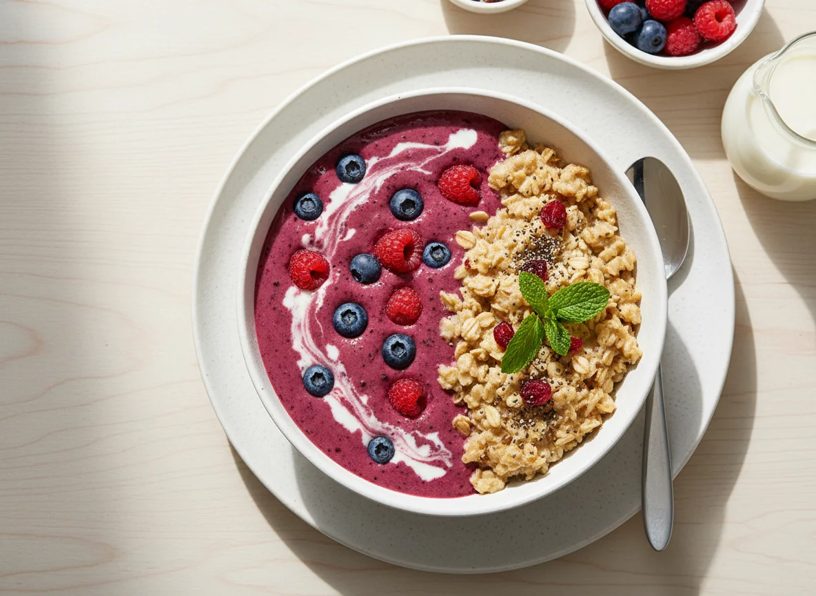 Berry Smoothie with Oatmeal photo