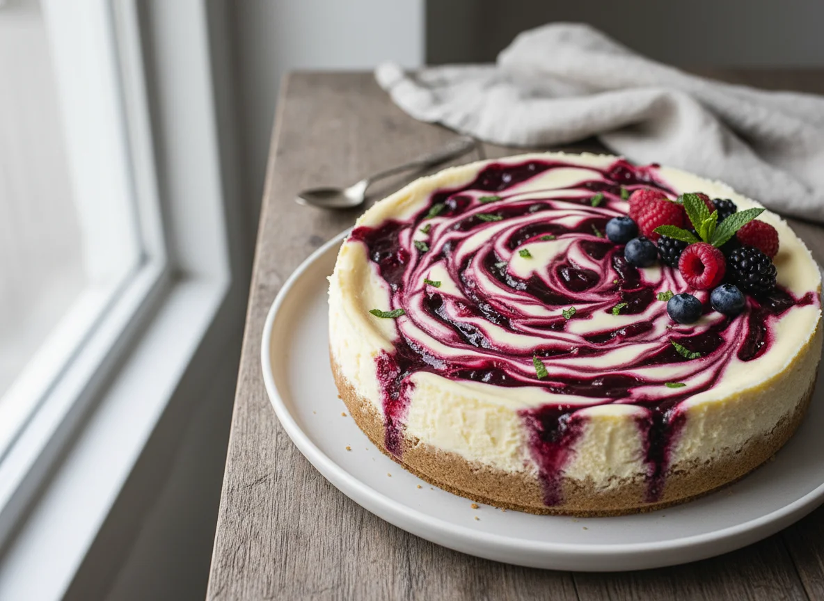 Berry Swirl Cheesecake photo