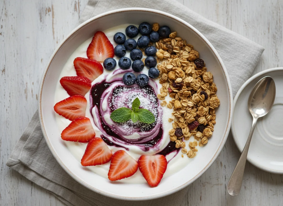 Berry Yogurt Bowl with Granola photo