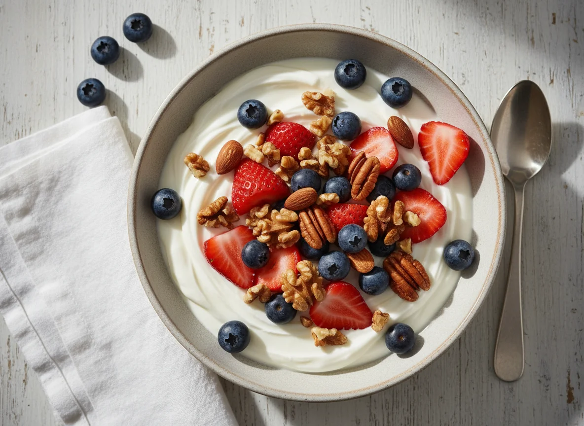 Berry Yogurt Bowl with Nuts photo