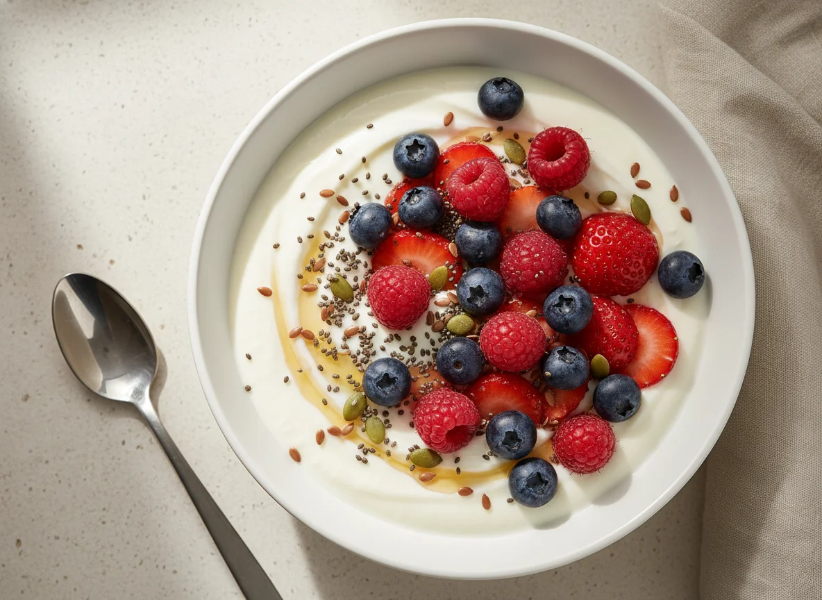 Berry Yogurt with Seeds photo