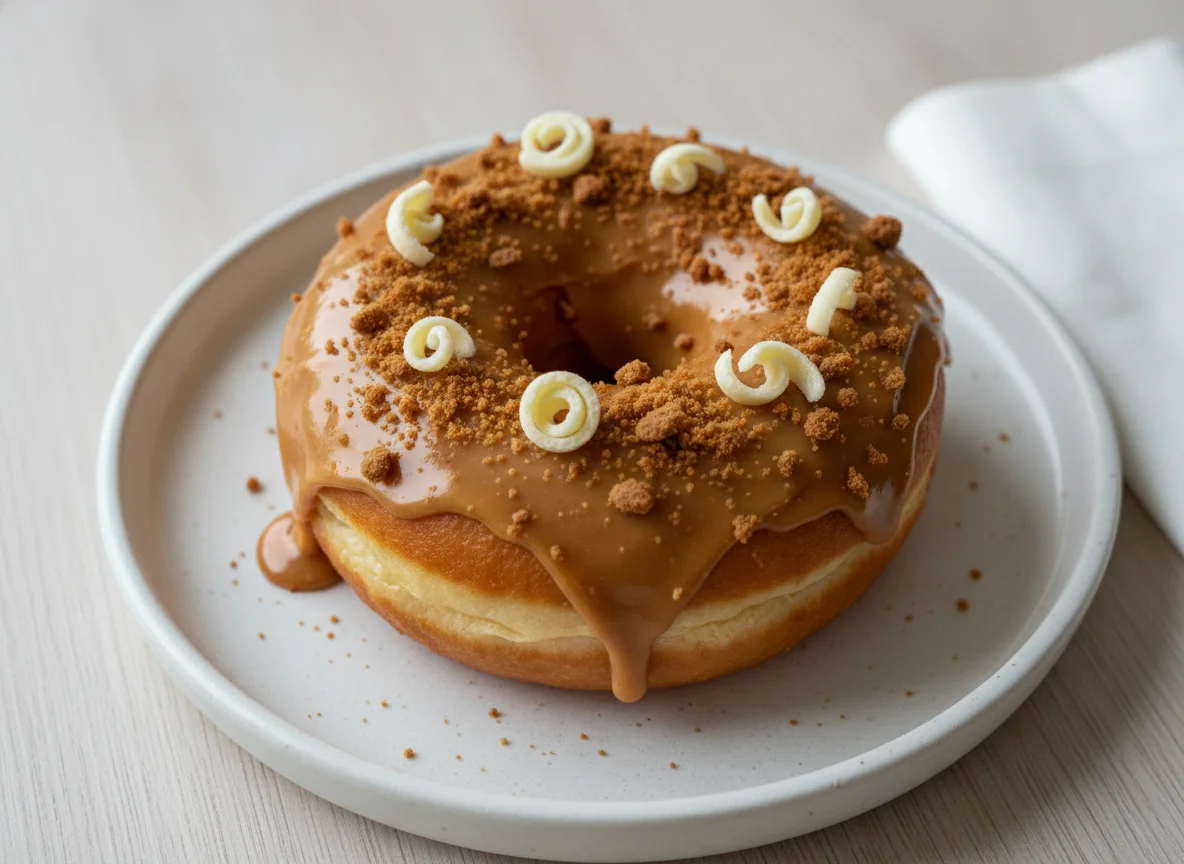 Biscoff and White Chocolate Doughnut photo