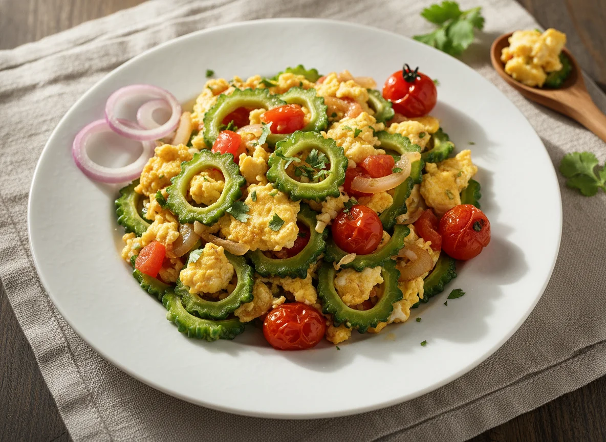 Bitter Gourd and Egg Scramble photo