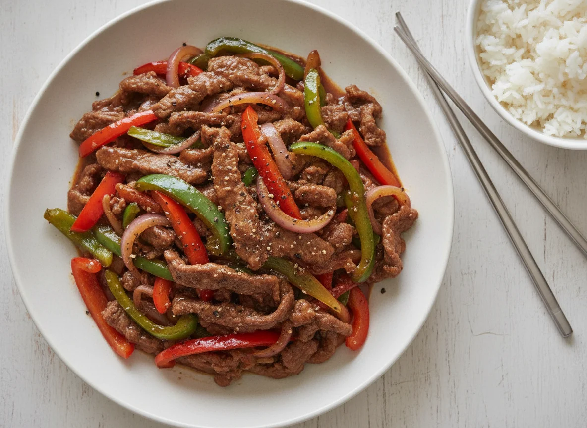 Black Pepper Beef Stir-fry photo