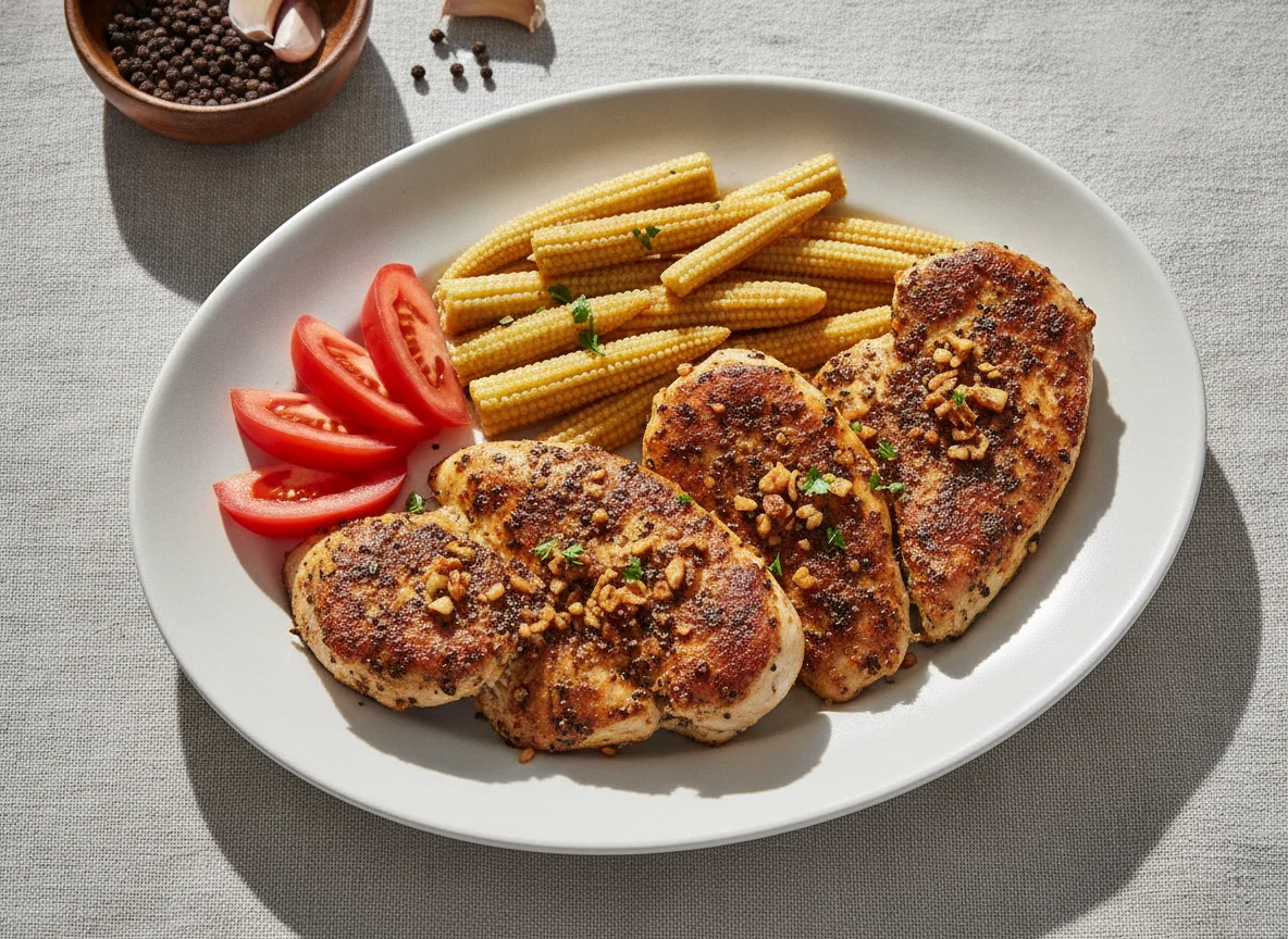 Black Pepper Garlic Chicken Fillets photo