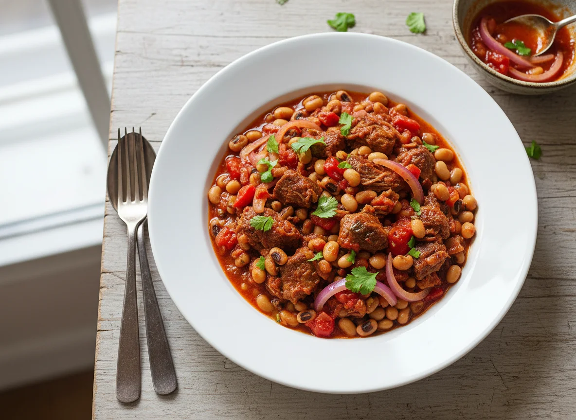 Black-eyed Peas with Stew and Meat photo