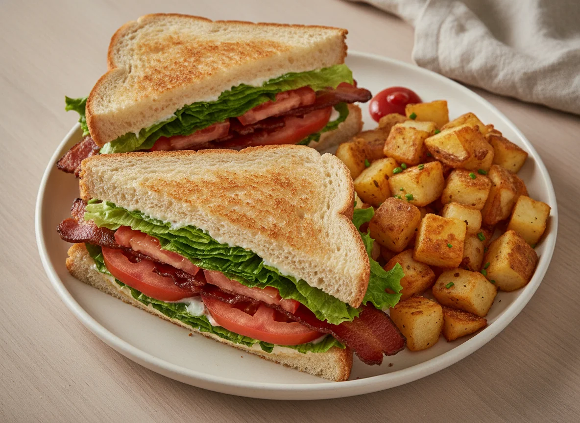 BLT Sandwich with Home Fries photo