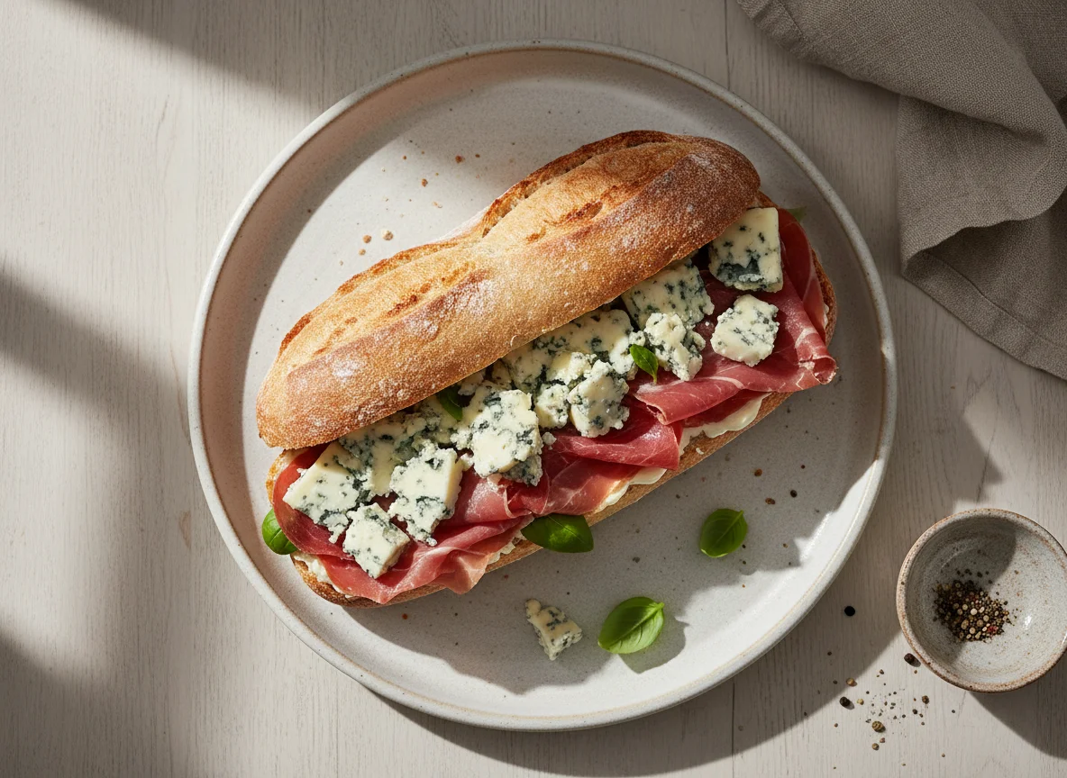 Blue Cheese and Prosciutto Sandwich photo