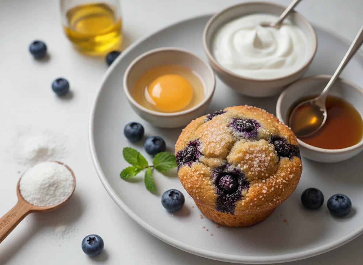 Blueberry Greek Yogurt Muffin (1 of 12) photo