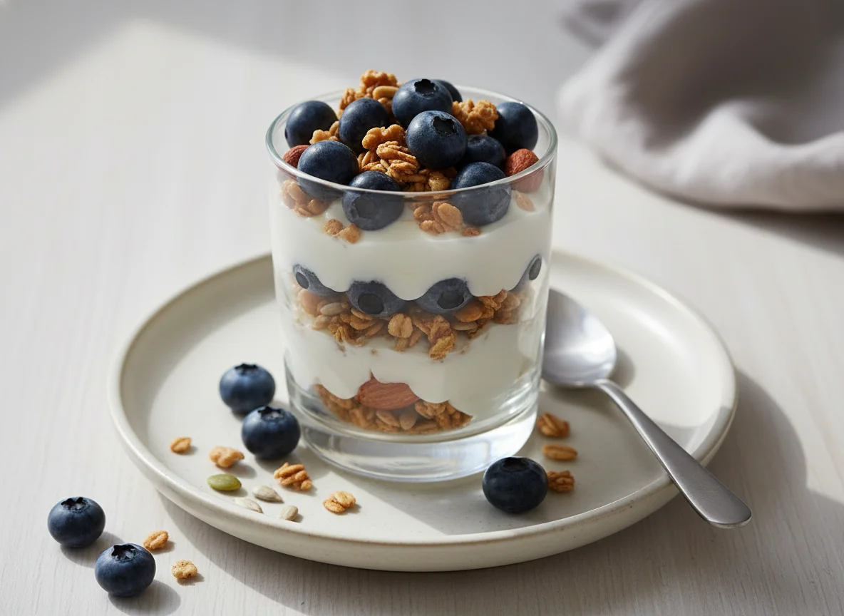 Blueberry Yogurt Parfait with Granola photo