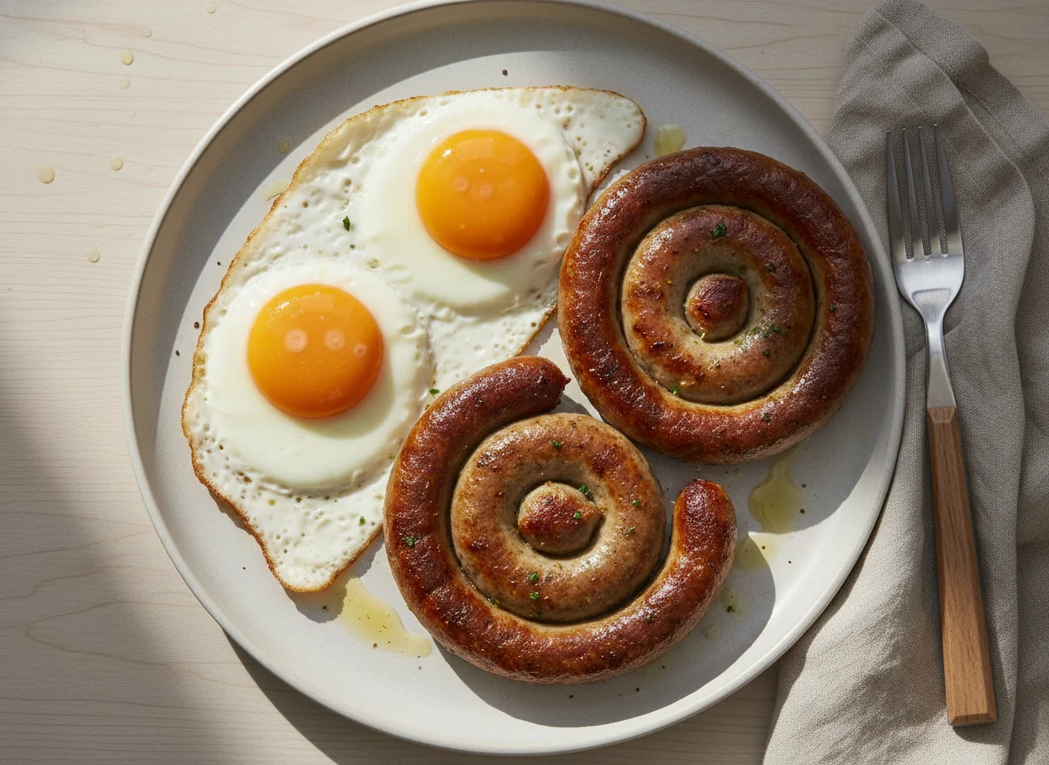 Boerewors and Fried Eggs photo