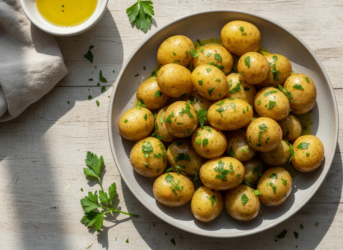 Boiled Baby Potatoes with Herbs photo