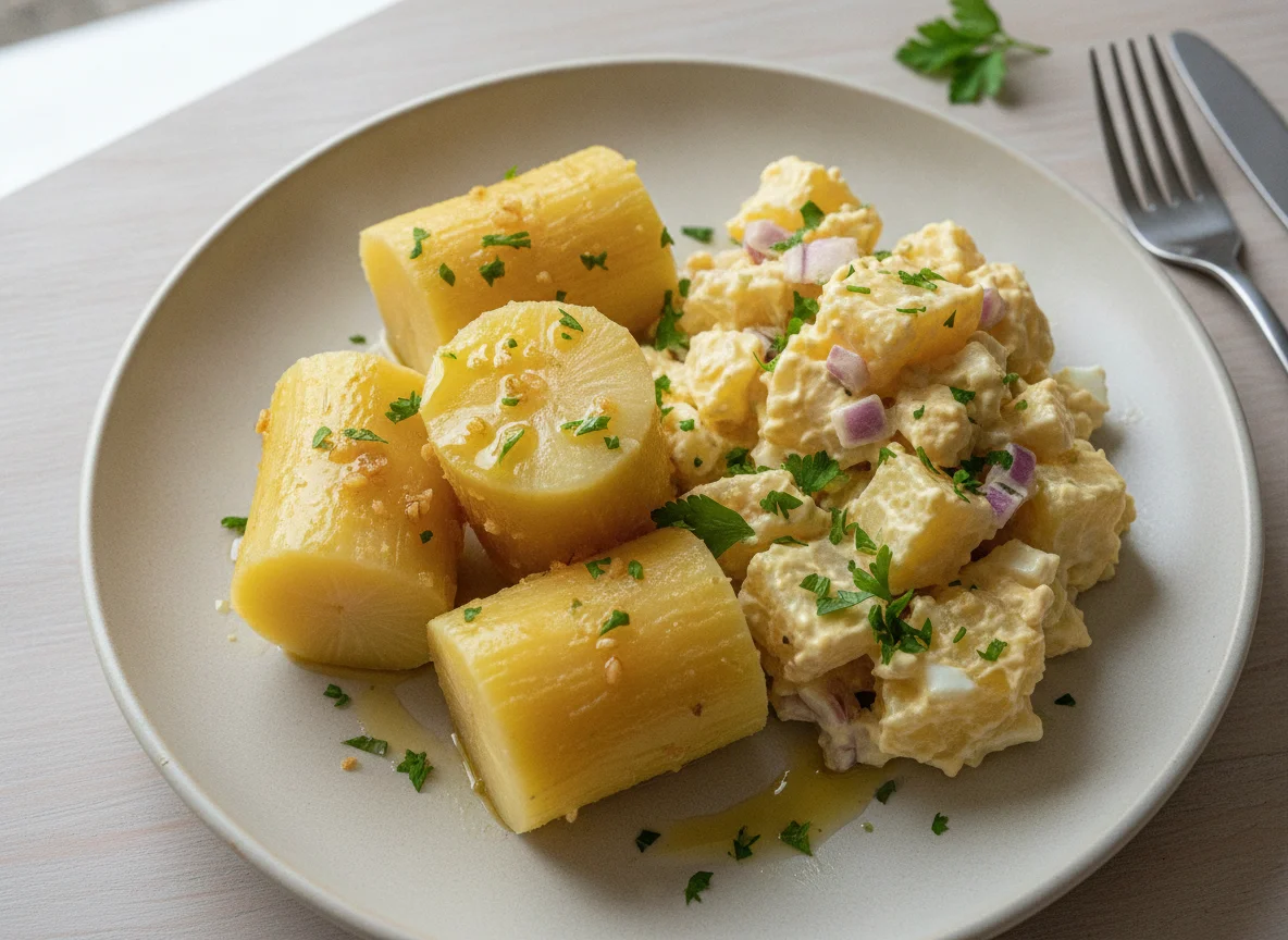 Boiled Cassava with Potato Salad photo