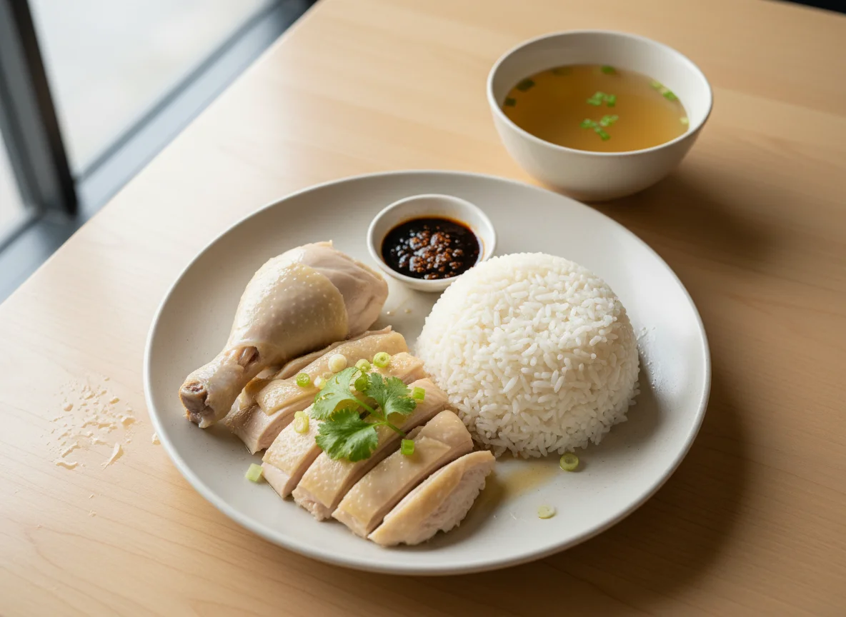 Boiled Chicken and Rice photo