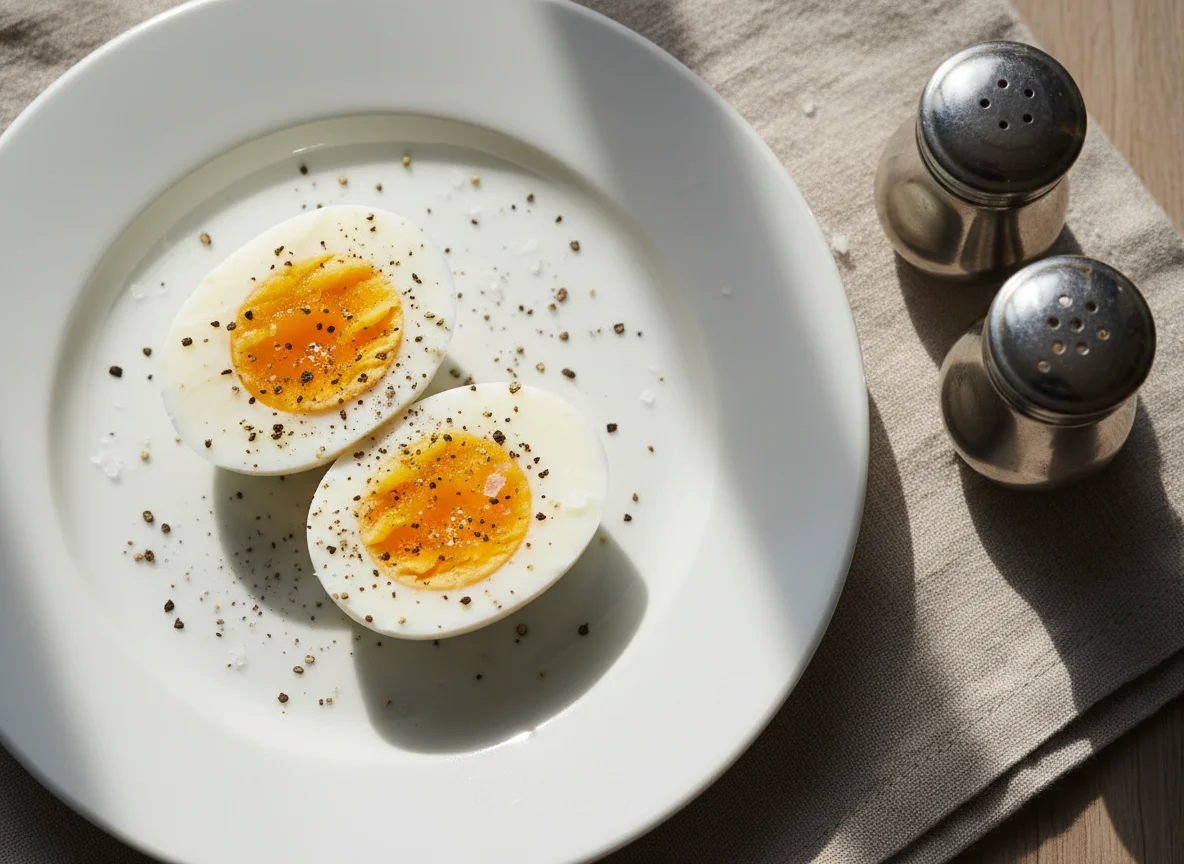 Boiled Eggs with Pepper photo