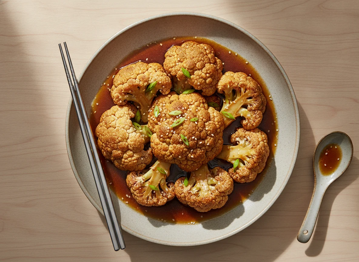 Braised Cauliflower in Soy Sauce photo