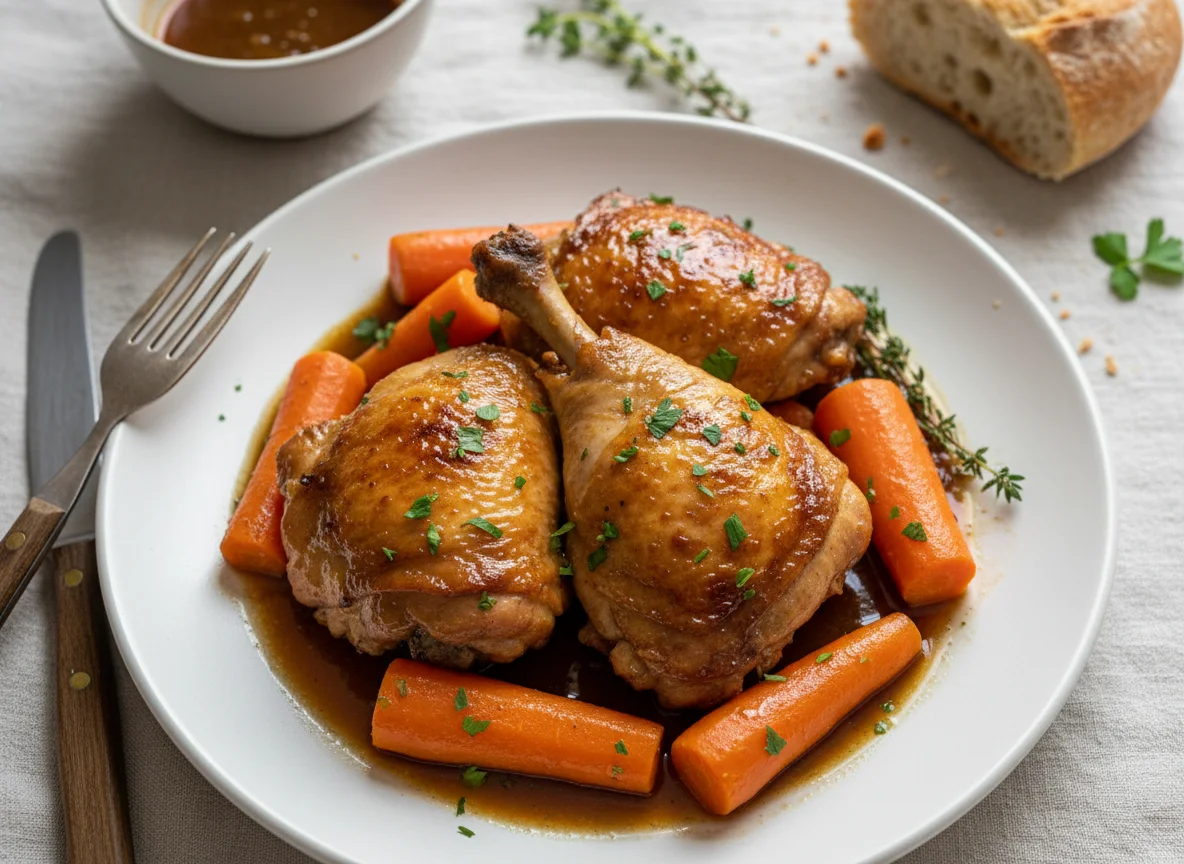 Braised Chicken and Carrots photo