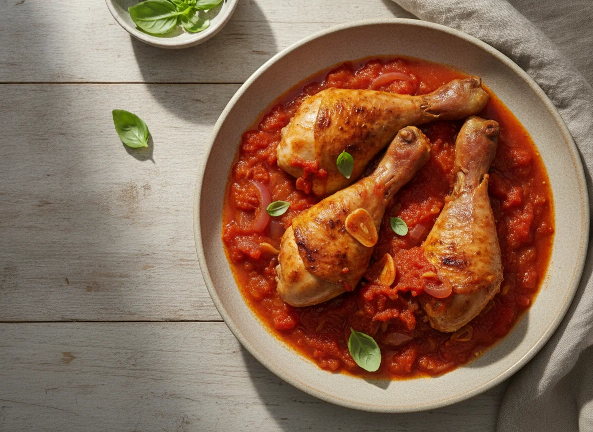 Braised Chicken Drumsticks with Tomato Sauce photo