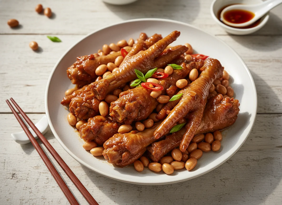 Braised Chicken Feet with Peanuts photo
