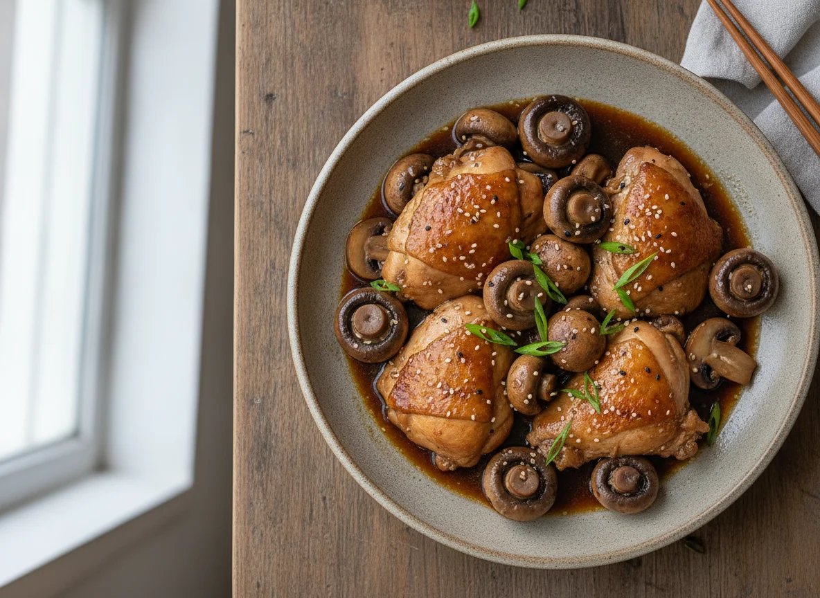 Braised Chicken with Mushrooms photo