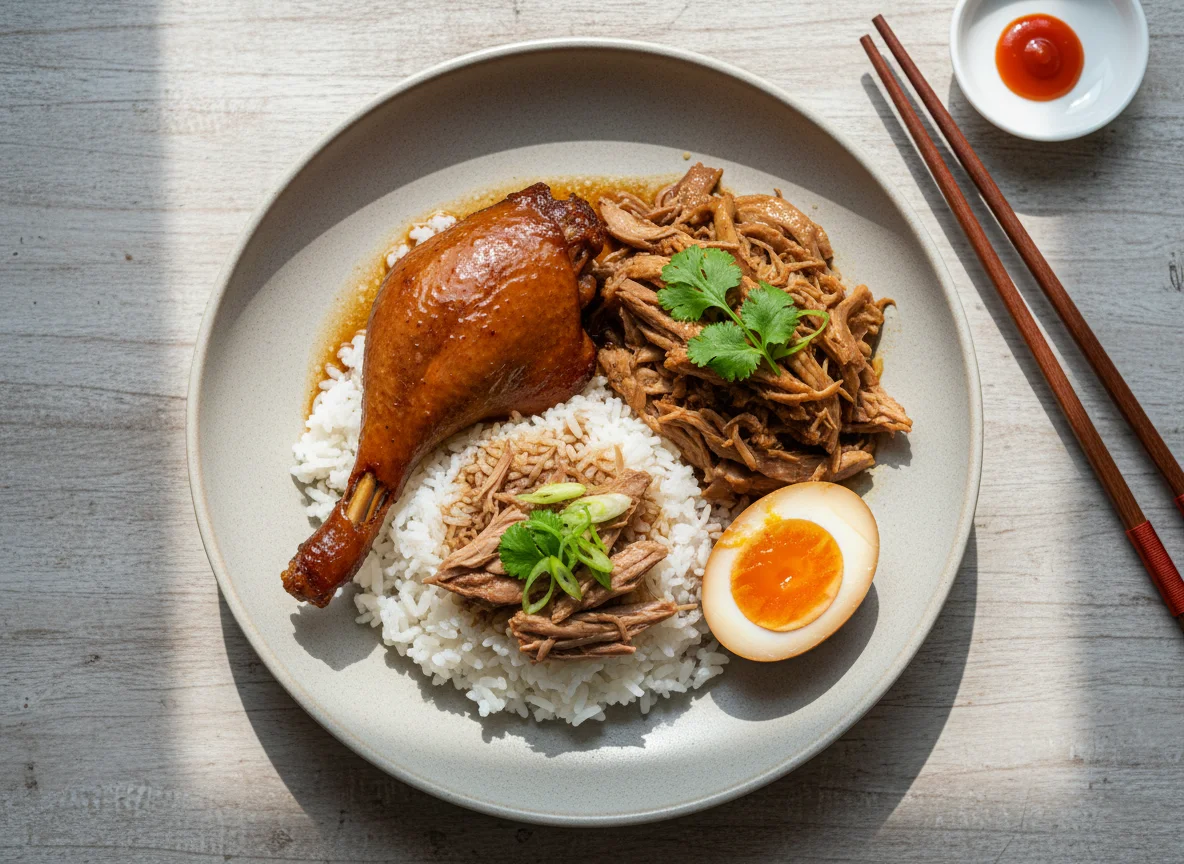 Braised Duck with Rice and Egg photo