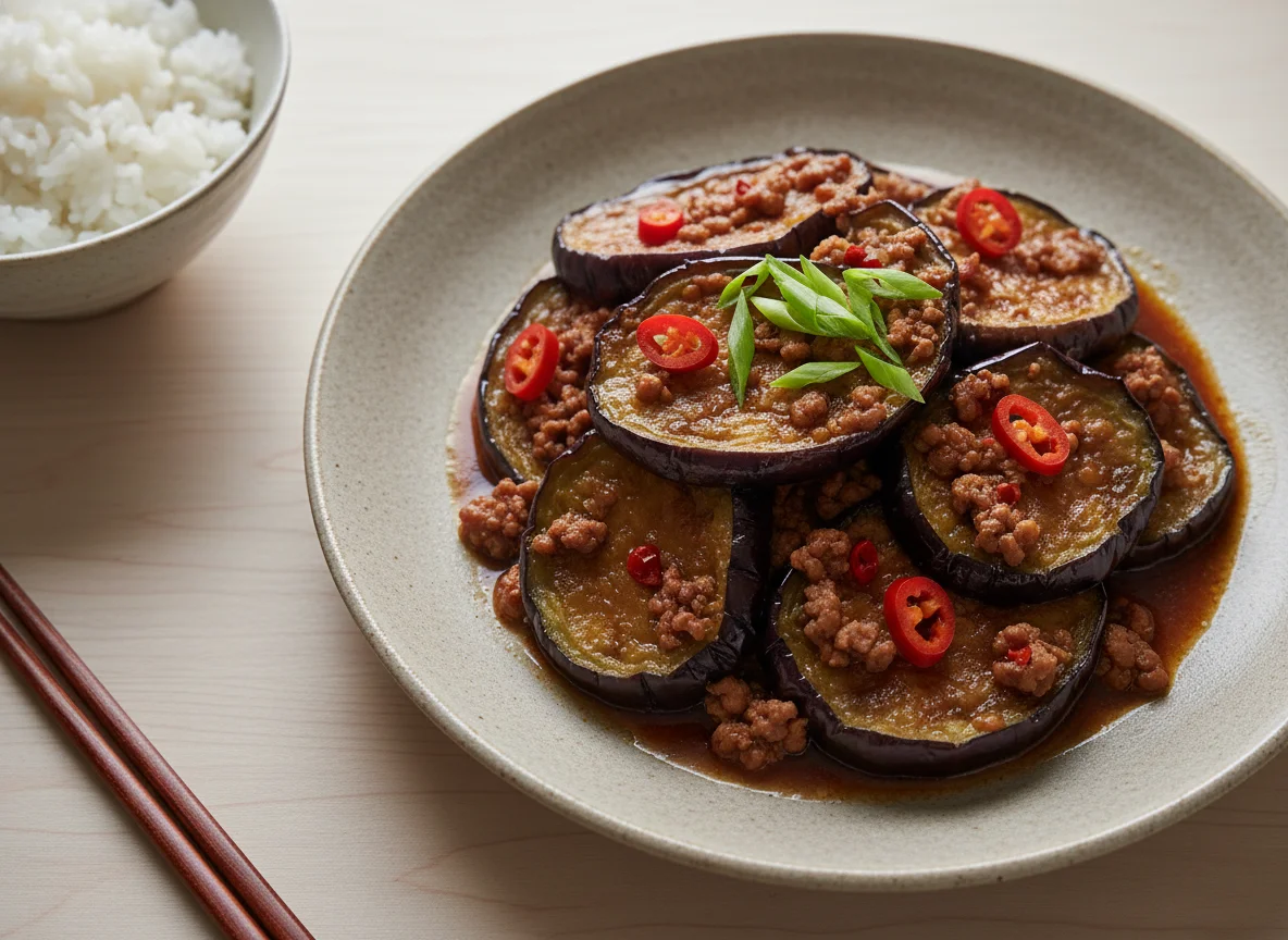 Braised Eggplant with Minced Pork photo
