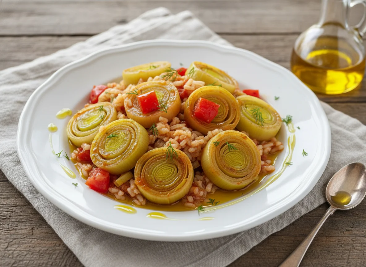 Braised Leeks with Olive Oil (Zeytinyağlı Pırasa) photo