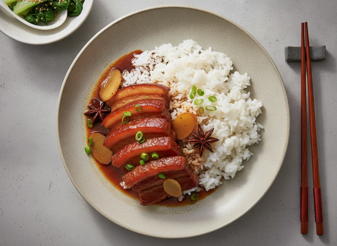Braised Pork Belly with White Rice photo