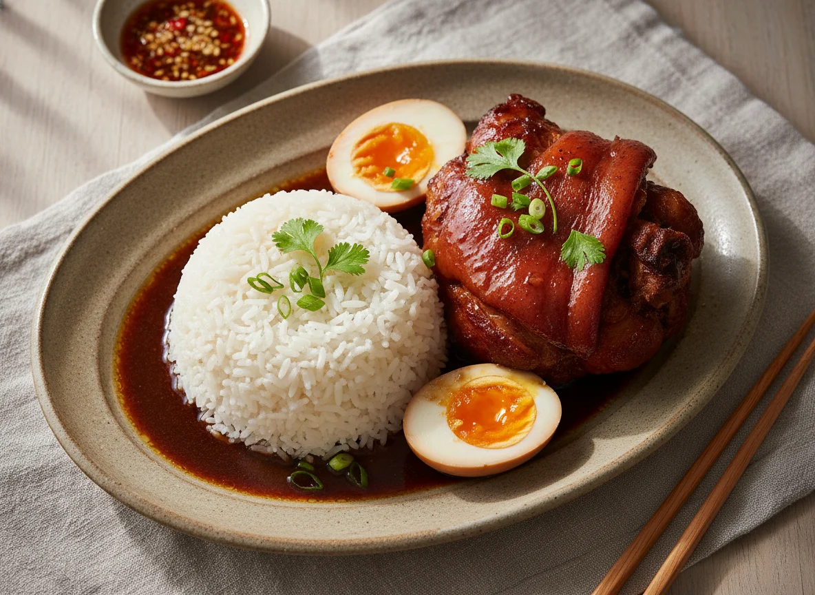 Braised Pork Hock with Rice and Eggs photo