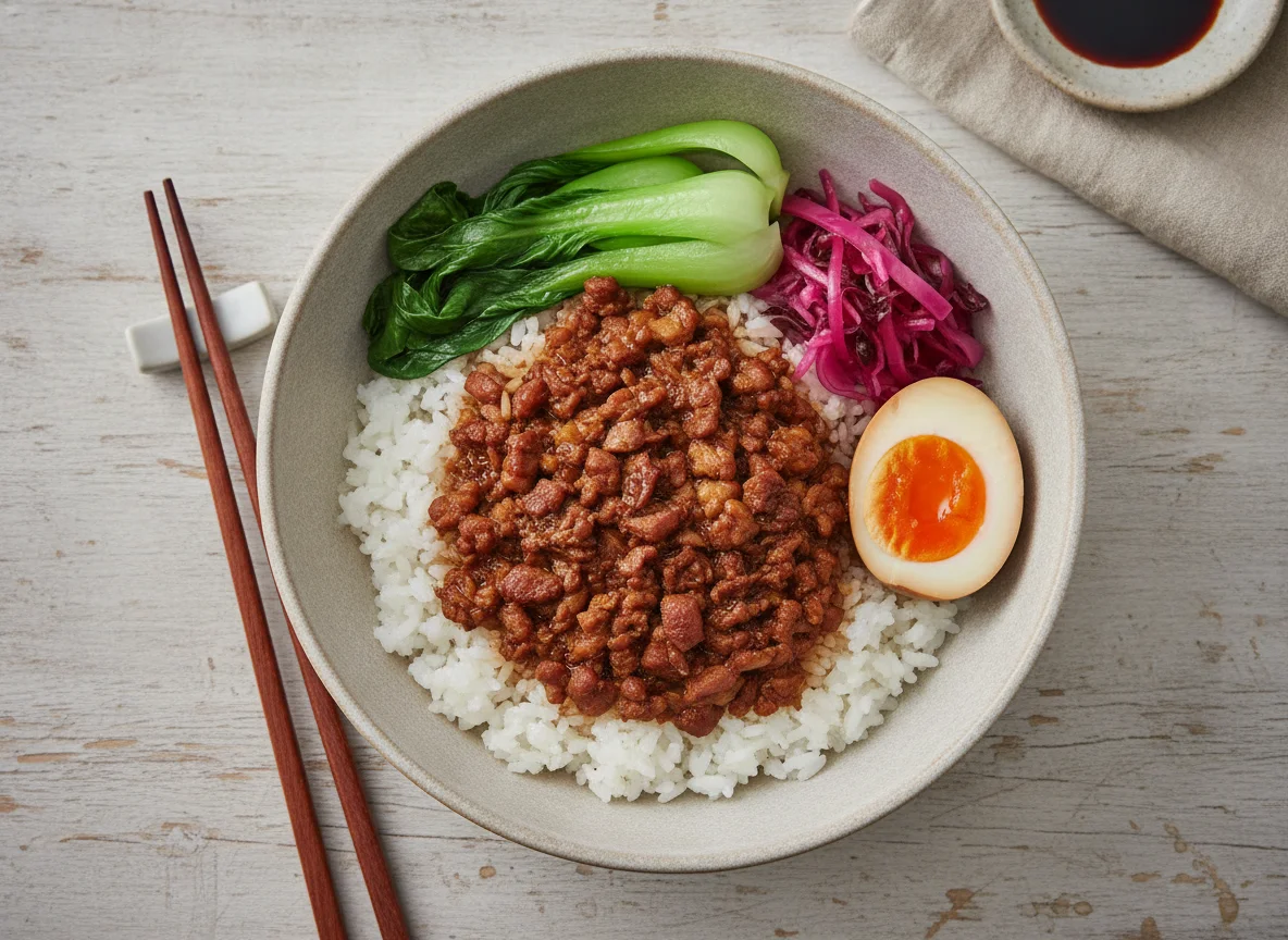 Braised Pork Rice with Vegetables photo