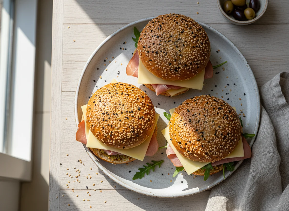Bread rolls with filling photo
