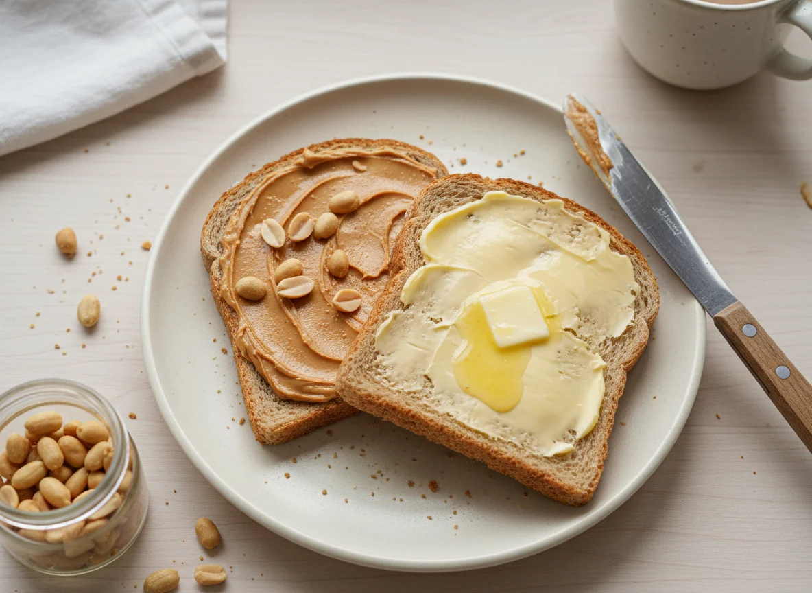 Bread with Peanut Butter and Butter/Margarine photo