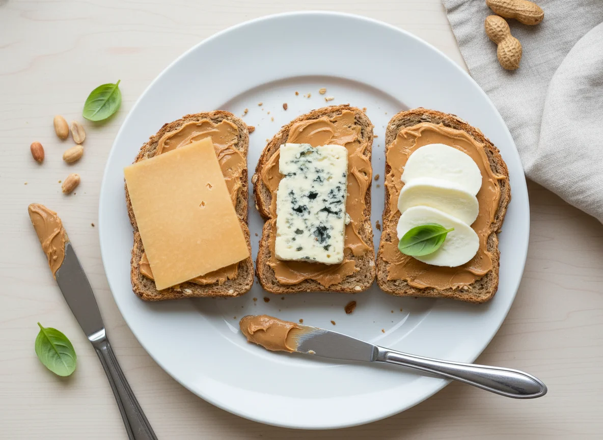 Bread with spread and cheese photo