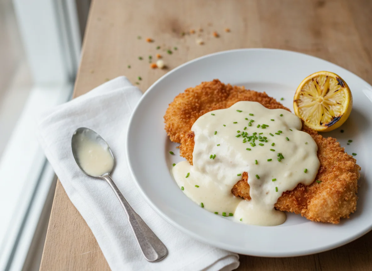 Breaded Chicken or Fish with Sauce photo