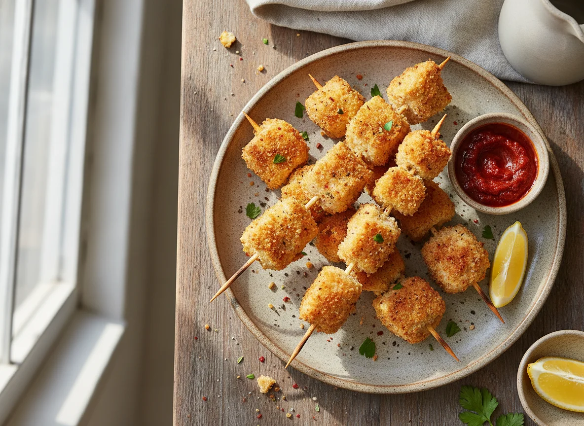 Breaded Chicken Skewers photo