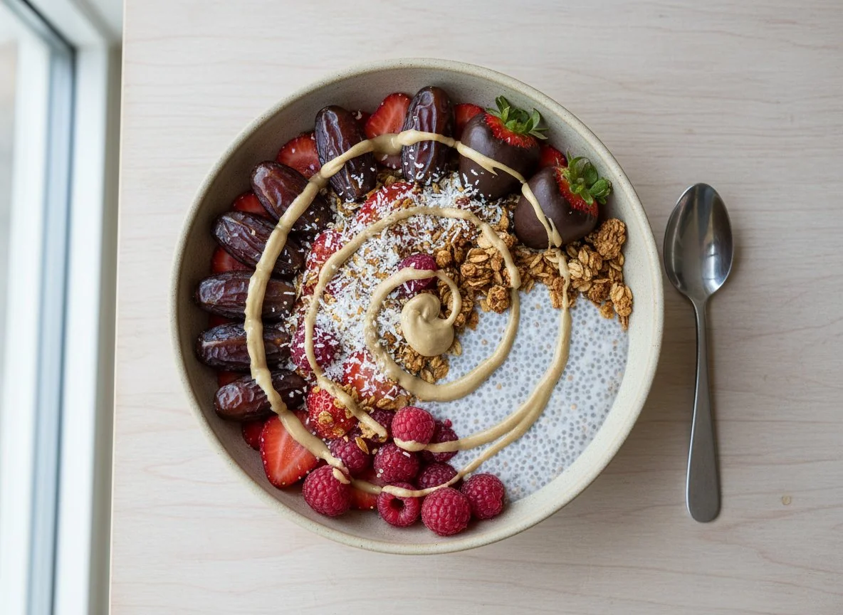 Breakfast Bowl with Dates, Berries, and Coconut photo