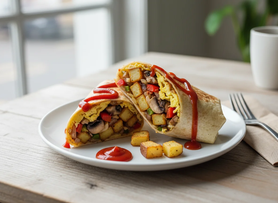 Breakfast Burrito with Ketchup photo