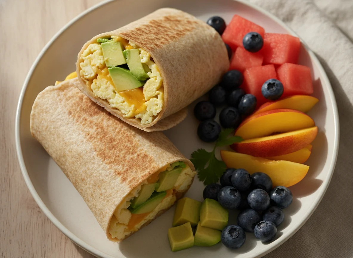 Breakfast Burritos with Fresh Fruit photo