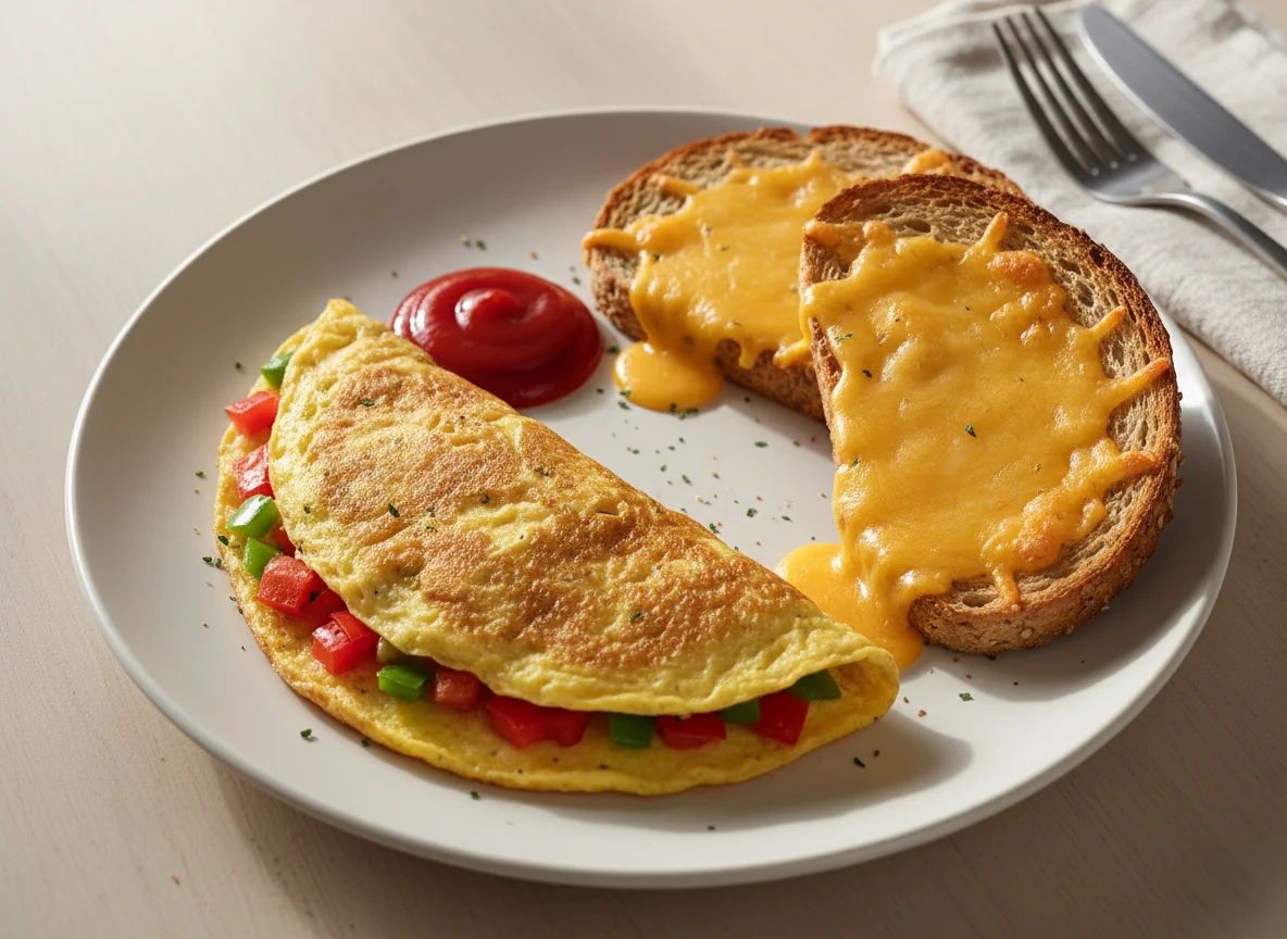 Breakfast Omelette with Toast photo