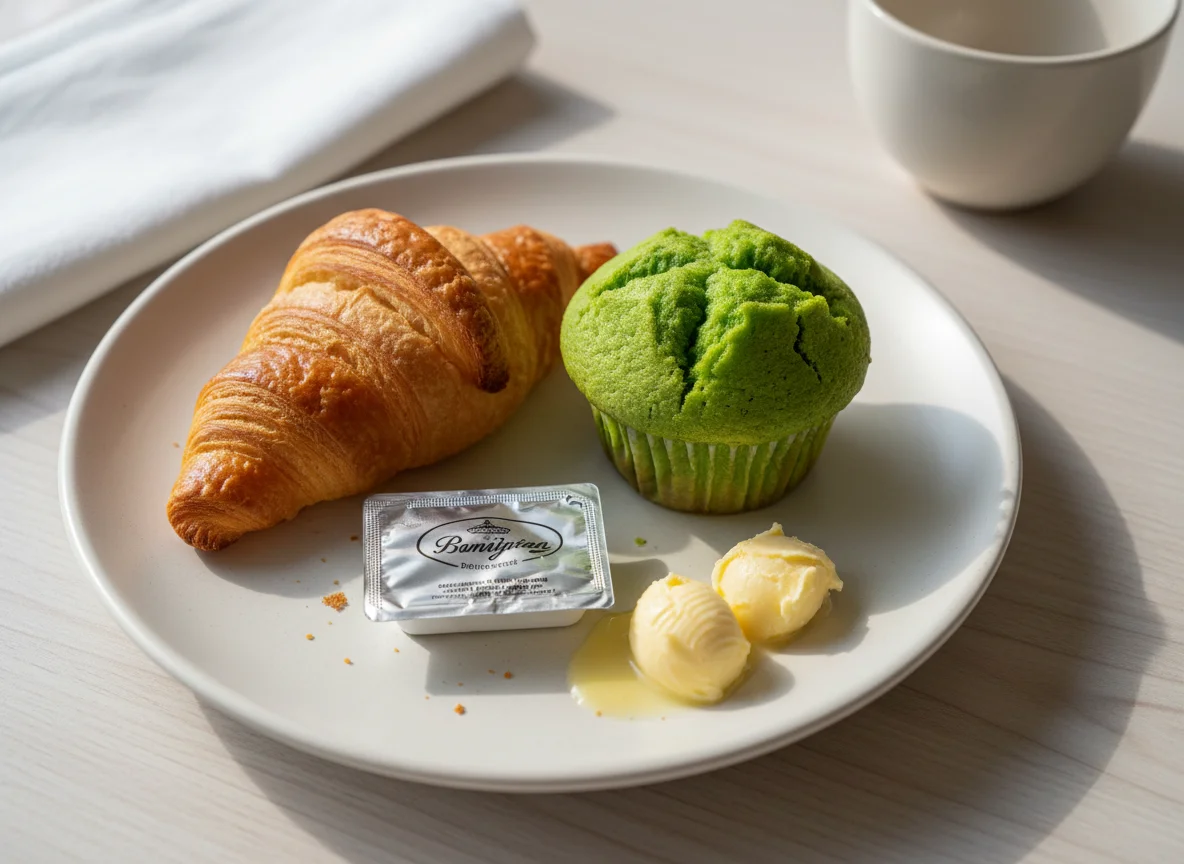 Breakfast Pastries with Butter photo
