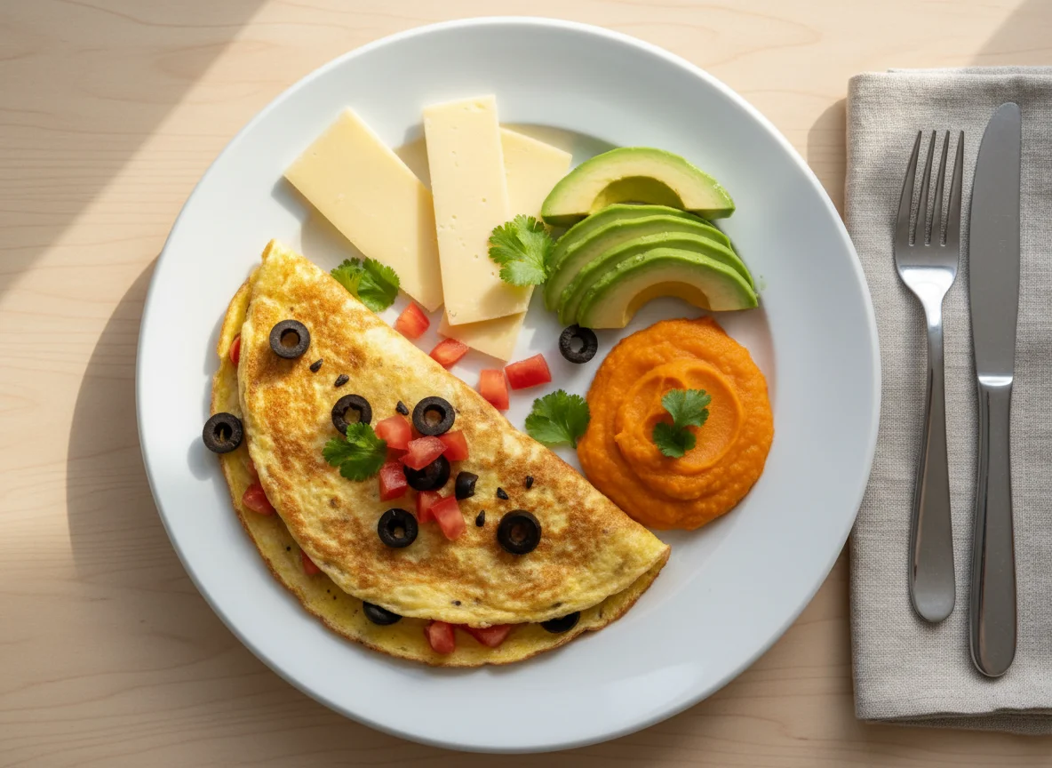 Breakfast Plate with Omelette and Sides photo