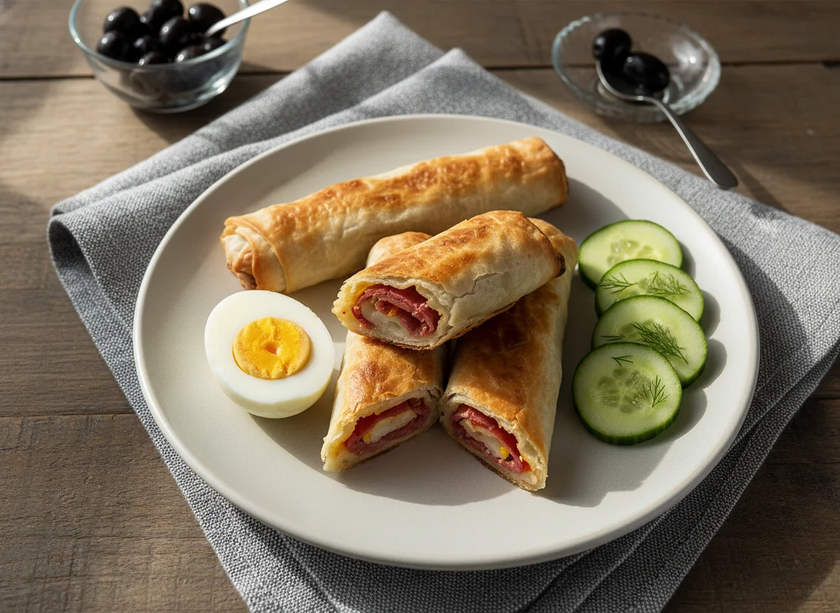 Breakfast Plate with Paçanga Böreği photo