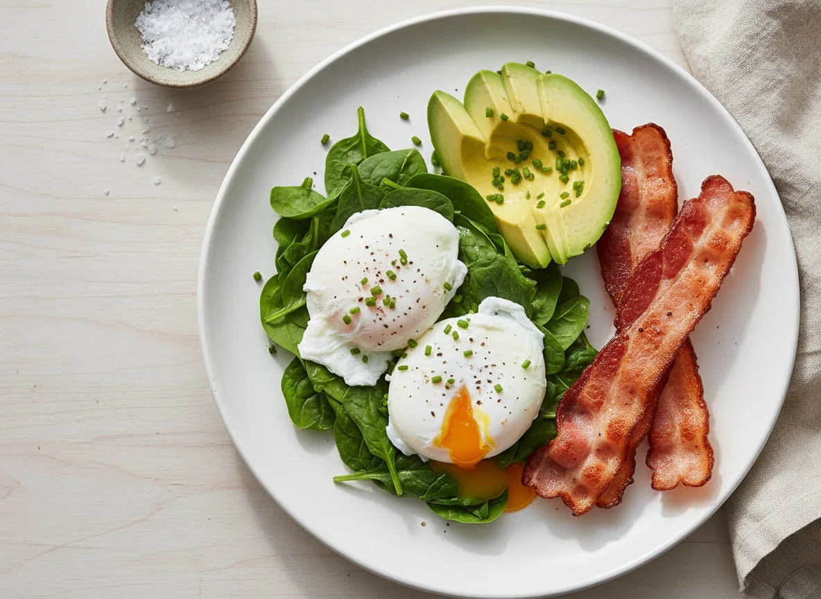 Breakfast Plate with Turkey Bacon photo