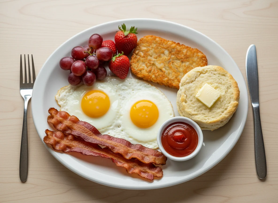 Breakfast Platter with Ketchup photo